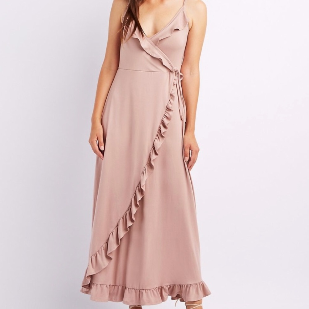 Blush Maxi Dress M Charlotte Russ pink